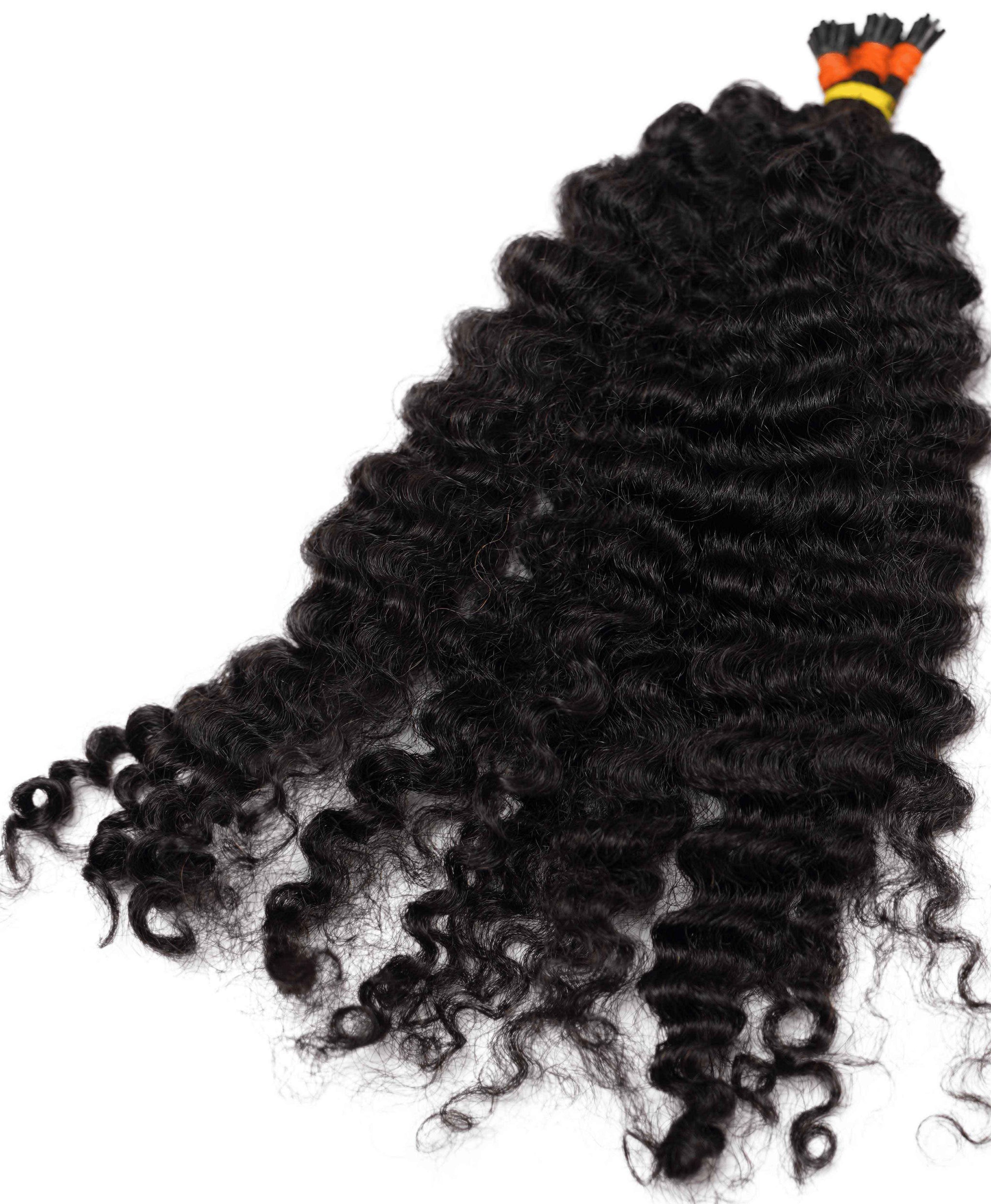 Raw Burmese Kinky Curly Itips (50 Pieces= 1 Bundle)